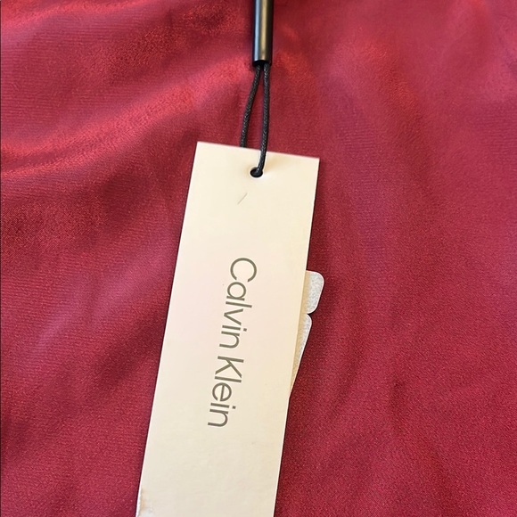 Calvin Klein Deep Red Satin Blouse Brand New - Picture 6 of 9